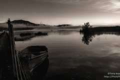 Beautifull Fishing boat early in the morning, at a jetty in the Velddrif